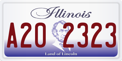 IL license plate A202323