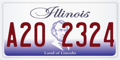 IL license plate A202324