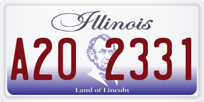 IL license plate A202331