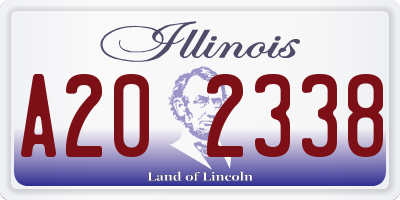 IL license plate A202338
