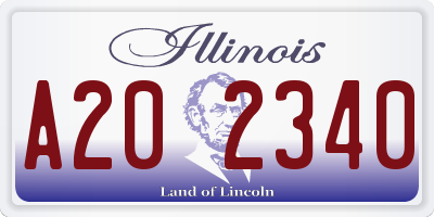 IL license plate A202340