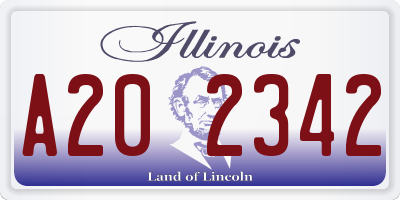 IL license plate A202342