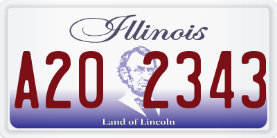 IL license plate A202343