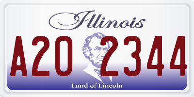 IL license plate A202344