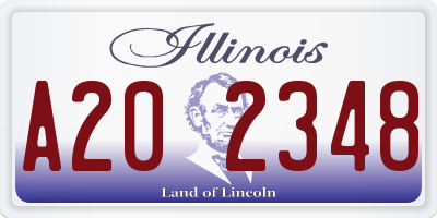IL license plate A202348