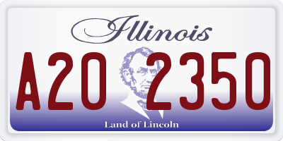 IL license plate A202350