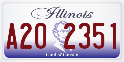 IL license plate A202351