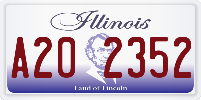 IL license plate A202352