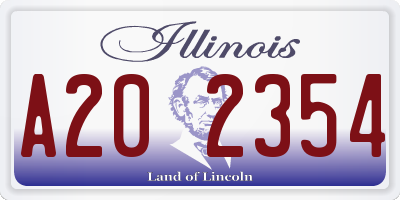 IL license plate A202354