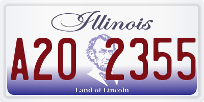 IL license plate A202355