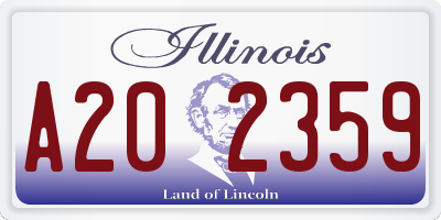 IL license plate A202359