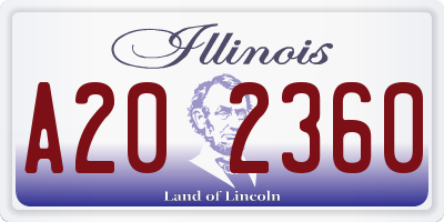 IL license plate A202360