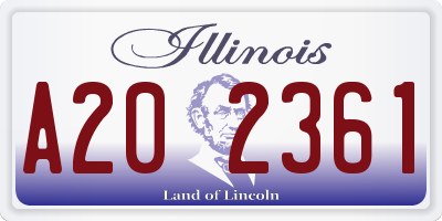 IL license plate A202361