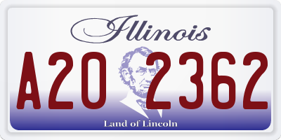 IL license plate A202362