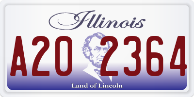 IL license plate A202364