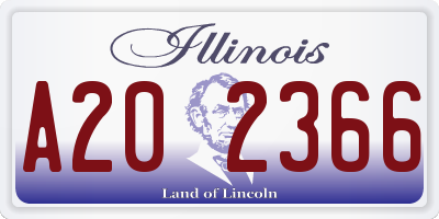 IL license plate A202366