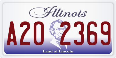 IL license plate A202369