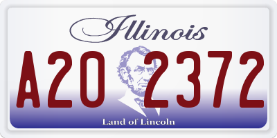 IL license plate A202372