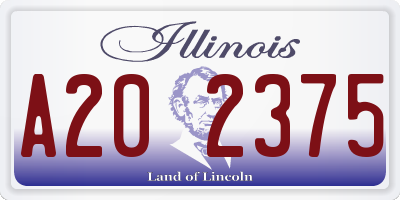 IL license plate A202375