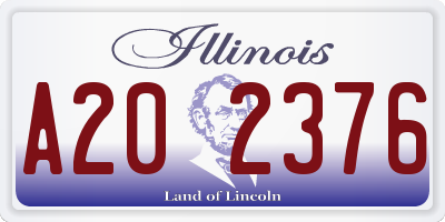 IL license plate A202376