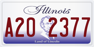 IL license plate A202377