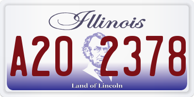 IL license plate A202378