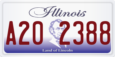 IL license plate A202388