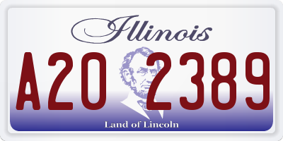 IL license plate A202389