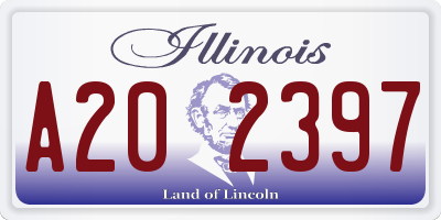 IL license plate A202397