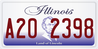 IL license plate A202398