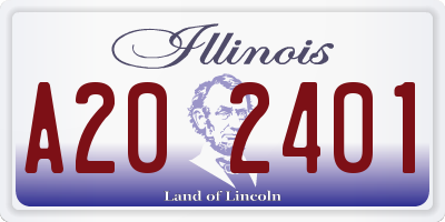 IL license plate A202401