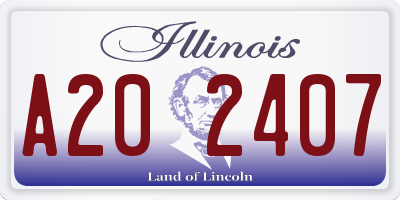 IL license plate A202407