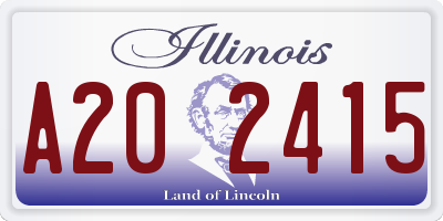 IL license plate A202415