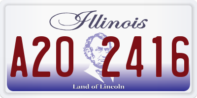 IL license plate A202416