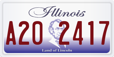 IL license plate A202417