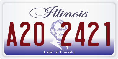 IL license plate A202421