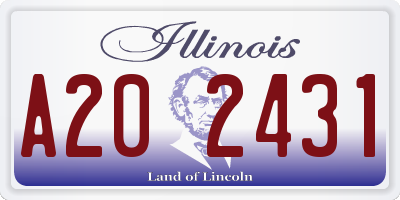 IL license plate A202431