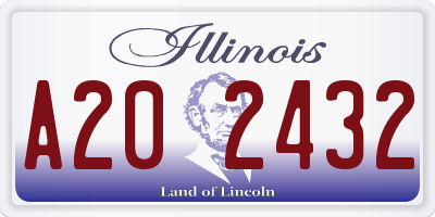 IL license plate A202432