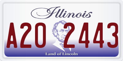 IL license plate A202443