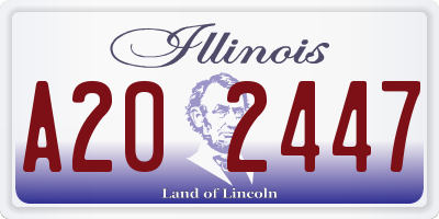 IL license plate A202447