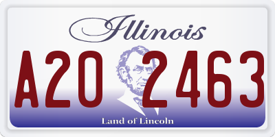 IL license plate A202463