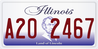 IL license plate A202467