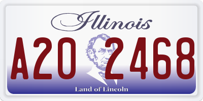 IL license plate A202468