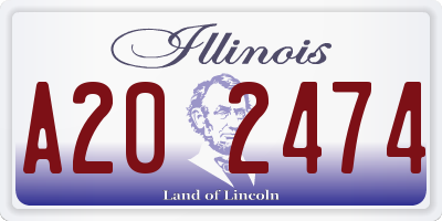 IL license plate A202474