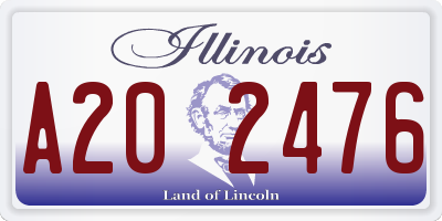 IL license plate A202476