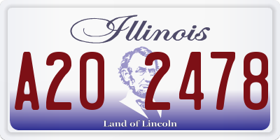 IL license plate A202478