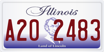 IL license plate A202483