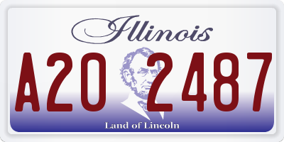 IL license plate A202487