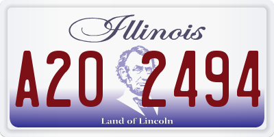 IL license plate A202494