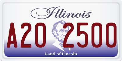 IL license plate A202500